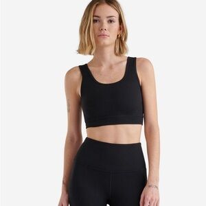 Roots Black Restore Crop Tank Size S